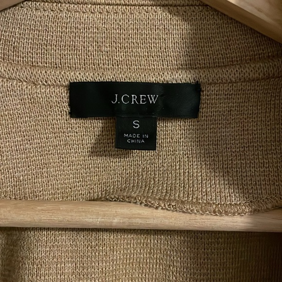 J. Crew Cecile Relaxed Sweater Blazer Women's Size Small Wool Knit Camel Tan - Picture 8 of 10